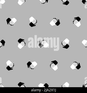 Clap your hands pattern seamless. Clap background. applause texture Stock Vector