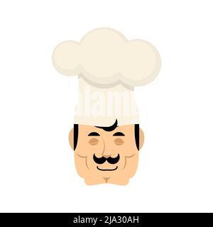 Chef sleeping emoji. Cook asleep emotions avatar. kitchener Vector illustration Stock Vector