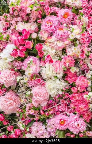 Beautiful flowers background for wedding scene. Stock Photo