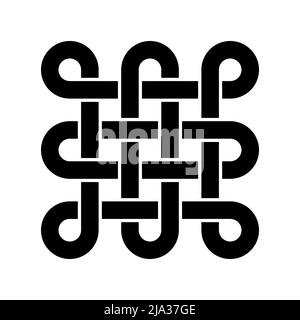 Woven knot abstrackt vector icon Stock Vector