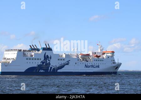 Shetland ferry leaving Aberdeen Stock Photo