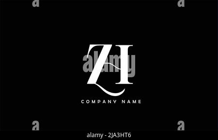 ZH, HZ Abstract Letters Logo Monogram Stock Vector