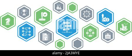 Start up banner concept. Time management, idea generation, presentation banner flat style vector illustration. Stock Vector