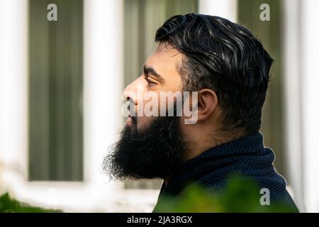 Muhammed Geyas Ilyas, 29, arrives for a plea hearing at Isleworth Crown Court in London, as he was allegedly part of a network of couriers who removed an estimated £110 million in criminal cash from the UK to Dubai in 2020. He admitted one count of removing an undefined sum of criminal cash from the UK. He will be sentenced at Isleworth Crown Court at a later date, to be fixed.Picture date: Friday May 27, 2022. Stock Photo
