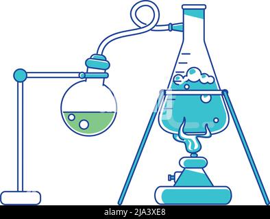 Laboratory equipment semi flat color vector element Stock Vector