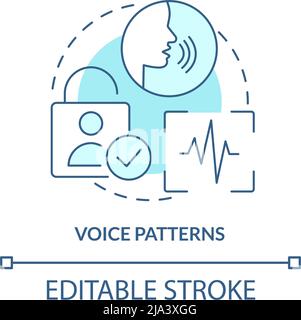 Voice patterns turquoise concept icon Stock Vector