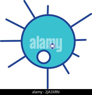 Contagious virus semi flat color vector element Stock Vector