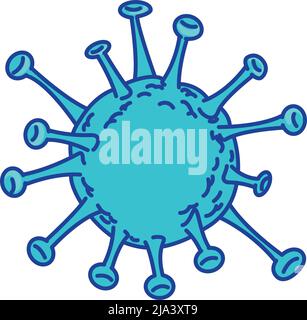 Virus semi flat color vector element Stock Vector