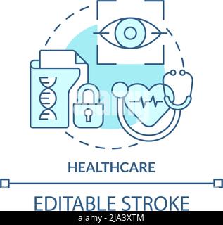 Healthcare turquoise concept icon Stock Vector