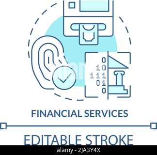 Financial services turquoise concept icon Stock Vector