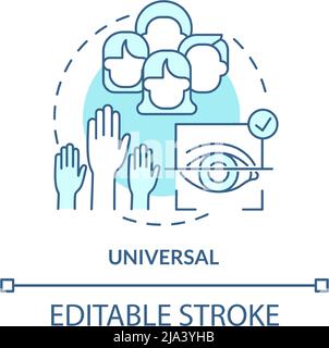 Universal turquoise concept icon Stock Vector