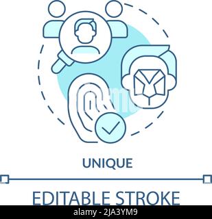 Unique turquoise concept icon Stock Vector