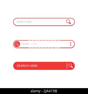Search bar in flat style. Website address vector illustration on isolated background. Internet link sign business concept. Stock Vector