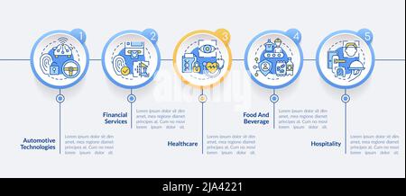Biometric technology using circle infographic template Stock Vector