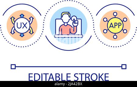 Consumer attraction loop concept icon Stock Vector