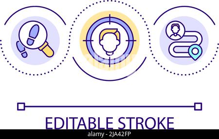 Pay attention to customer experience loop concept icon Stock Vector