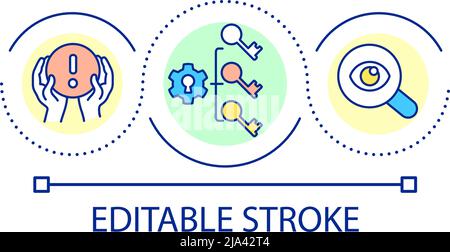 Check threats to database security loop concept icon Stock Vector
