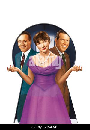 FRED MACMURRAY, JACK LEMMON and SHIRLEY MACLAINE in THE APARTMENT (1960), directed by BILLY WILDER. Credit: UNITED ARTISTS / Album Stock Photo