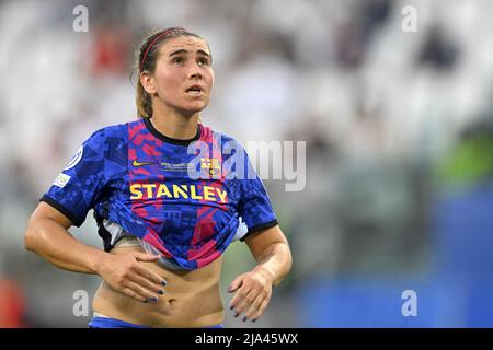 TURIN - Mariona Francesca Caldentey Oliver of FC Barcelona women is  disappointed during the UEFA Women's Champions League Final between Barcelona  FC and Olympique Lyon at the Juventus Stadium on May 21