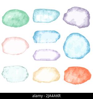 Vector watercolor stains set Stock Vector