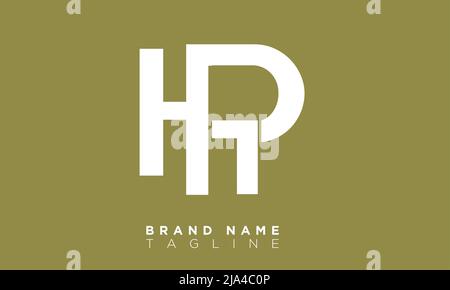 HP Alphabet letters Initials Monogram logo Stock Vector