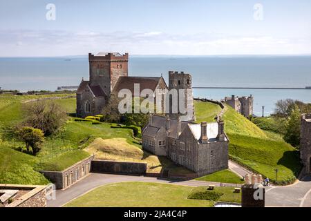 The Church of St Mary in Castro, Dover Castle, Kent, Uk Stock Photo