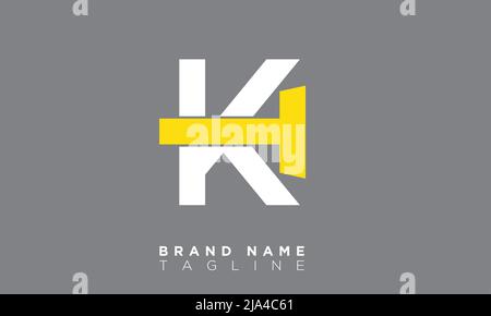 KT Alphabet letters Initials Monogram logo Stock Vector