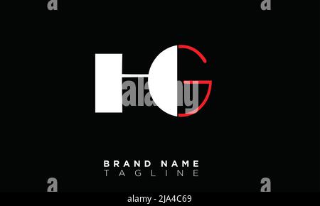 HG Alphabet letters Initials Monogram logo Stock Vector
