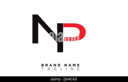 NP Alphabet letters Initials Monogram logo Stock Vector
