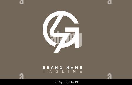 SG Alphabet letters Initials Monogram logo Stock Vector