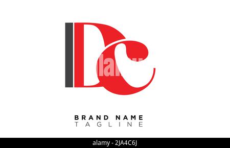 DC Alphabet letters Initials Monogram logo Stock Vector