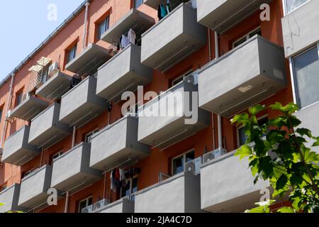 BEIJING, CHINA - MAY 27, 2022 - A student dormitory in Fucheng Road campus of Beijing Technology and Business University is temporarily closed in Haid Stock Photo