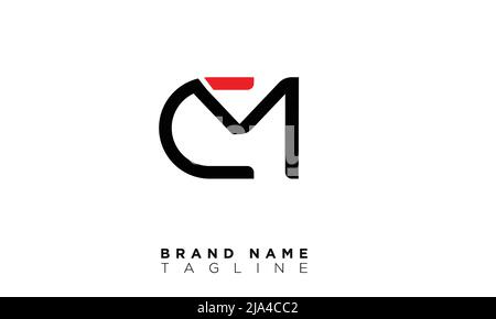 CM Alphabet letters Initials Monogram logo Stock Vector