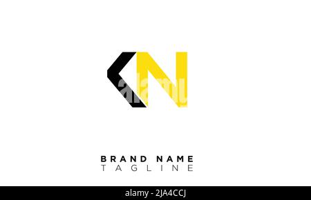 KN Alphabet letters Initials Monogram logo Stock Vector