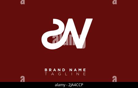 SN Alphabet letters Initials Monogram logo Stock Vector
