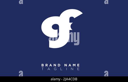 GF Alphabet letters Initials Monogram logo Stock Vector