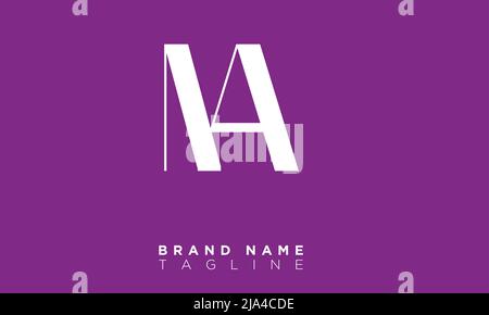 NA Alphabet letters Initials Monogram logo Stock Vector