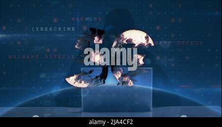 Image of 5g text over data processing Stock Photo