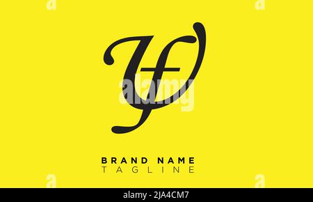 UF Alphabet letters Initials Monogram logo Stock Vector