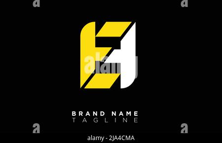 EH Alphabet letters Initials Monogram logo Stock Vector