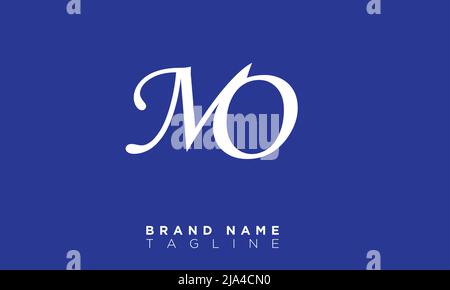 MO Alphabet letters Initials Monogram logo Stock Vector