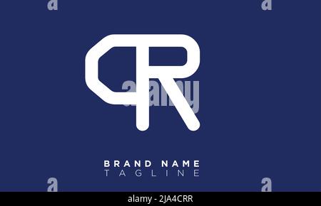 QR Alphabet letters Initials Monogram logo Stock Vector