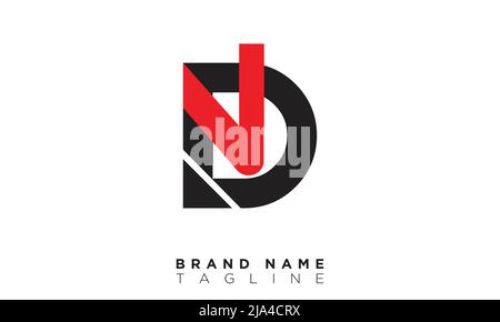 DV Alphabet letters Initials Monogram logo Stock Vector