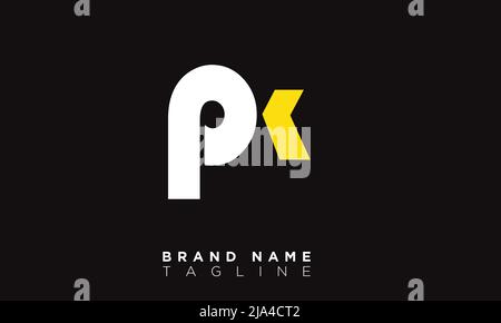 PK Alphabet letters Initials Monogram logo Stock Vector