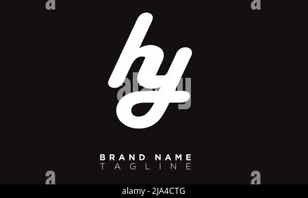 HY Alphabet letters Initials Monogram logo Stock Vector