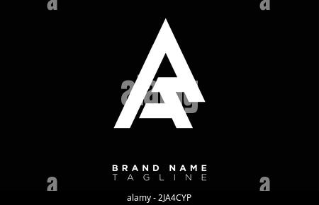 AA Alphabet letters Initials Monogram logo Stock Vector