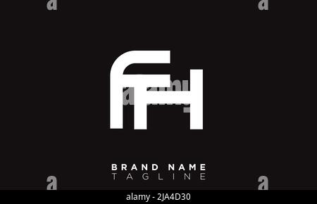 FH Alphabet letters Initials Monogram logo Stock Vector