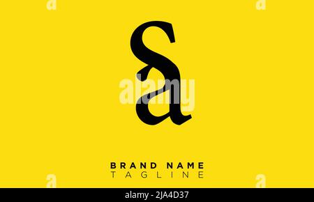 SA Alphabet letters Initials Monogram logo Stock Vector