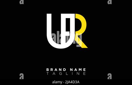 UR Alphabet letters Initials Monogram logo Stock Vector