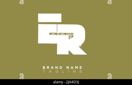 ER Alphabet letters Initials Monogram logo Stock Vector